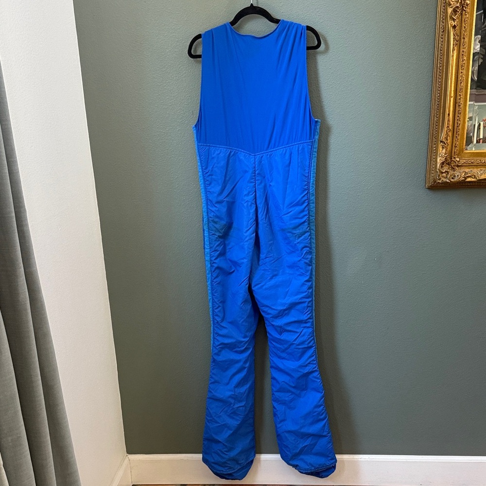 Vintage Roffe Blue Sleeveless Ski Bib Jumpsuit Women’s Sz M Men’s S - Picture 2 of 8